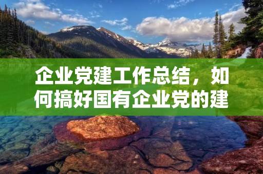 企业党建工作总结,如何搞好国有企业党的建设工作总结 企业党建工作总结,如何搞好国有企业党的建设工作总结