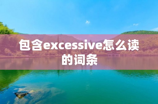 包含excessive怎么读的词条