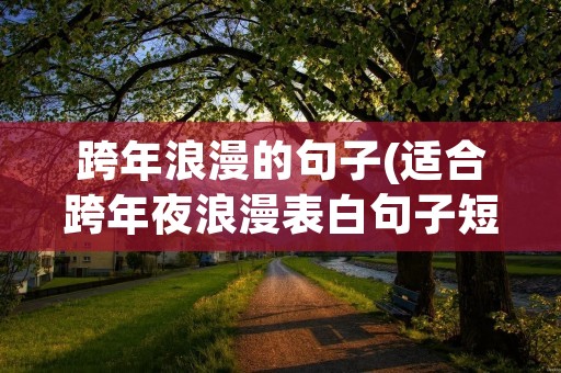 跨年浪漫的句子(适合跨年夜浪漫表白句子短句)