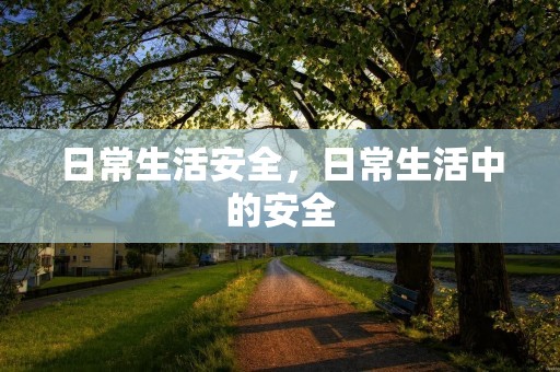 日常生活安全，日常生活中的安全