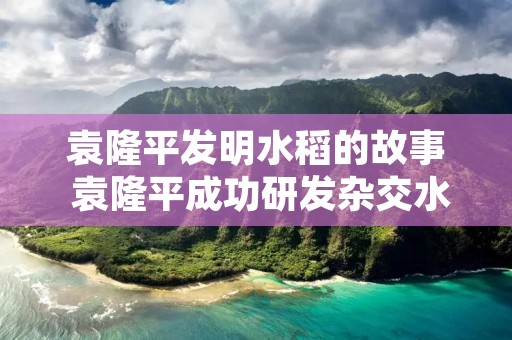 袁隆平发明水稻的故事 袁隆平成功研发杂交水稻经历了什么过程 袁隆平发明水稻的故事 袁隆平成功研发杂交水稻经历了什么过程