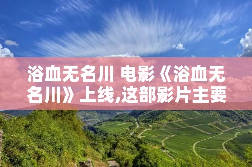 浴血无名川 电影《浴血无名川》上线,这部影片主要讲述了什么