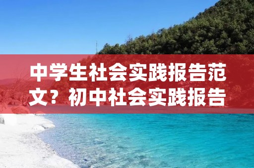 中学生社会实践报告范文？初中社会实践报告范文(通用)5篇