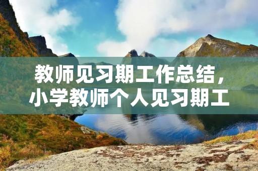 教师见习期工作总结,小学教师个人见习期工作总结 教师见习期工作总结,小学教师个人见习期工作总结
