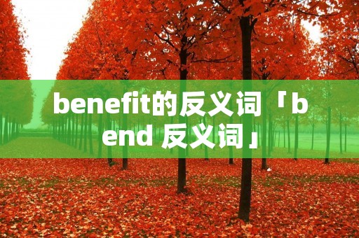 benefit的反义词「bend 反义词」