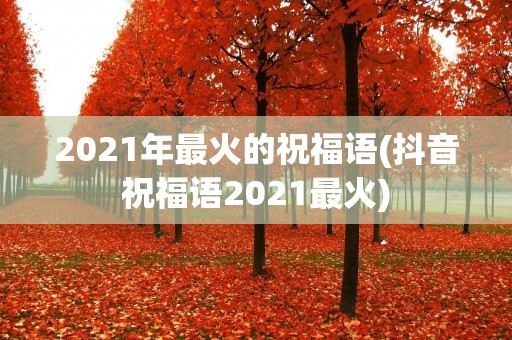 2021年最火的祝福语(抖音祝福语2021最火)
