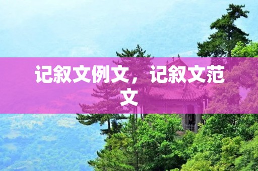 记叙文例文,记叙文范文