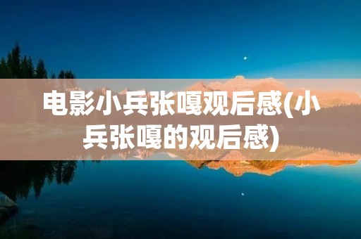 电影小兵张嘎观后感(小兵张嘎的观后感)