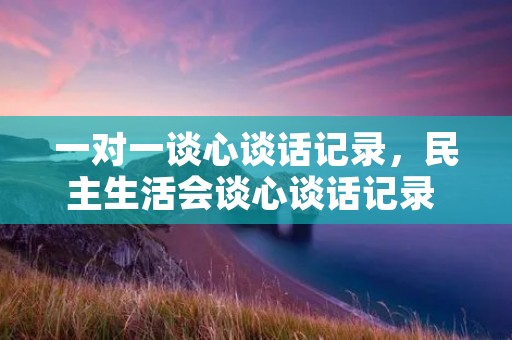 一对一谈心谈话记录,民主生活会谈心谈话记录 一对一谈心谈话记录