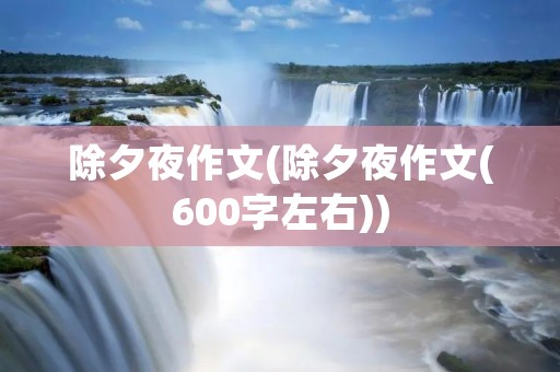 除夕夜作文(除夕夜作文(600字左右)) 除夕夜作文(除夕夜作文(600字左右))
