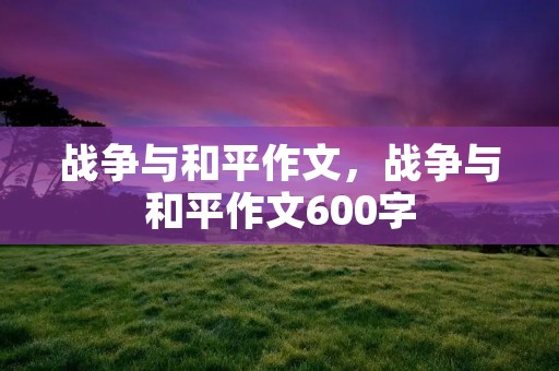 战争与和平作文，战争与和平作文600字