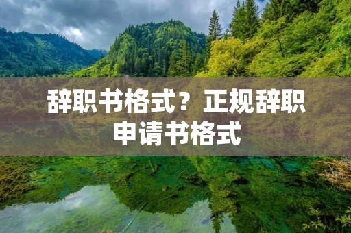 辞职书格式?正规辞职申请书格式 辞职书格式?正规辞职申请书格式
