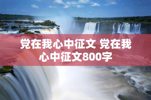 党在我心中征文 党在我心中征文800字