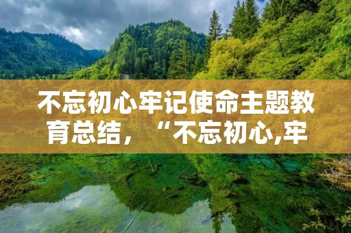 不忘初心牢记使命主题教育总结,“不忘初心,牢记使命”主题教育解决哪些问题 不忘初心牢记使命主题教育总结,“不忘初心,牢记使命”主题教育解决哪些问题