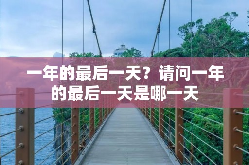 一年的最后一天?请问一年的最后一天是哪一天