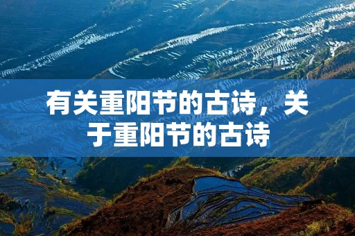 有关重阳节的古诗，关于重阳节的古诗