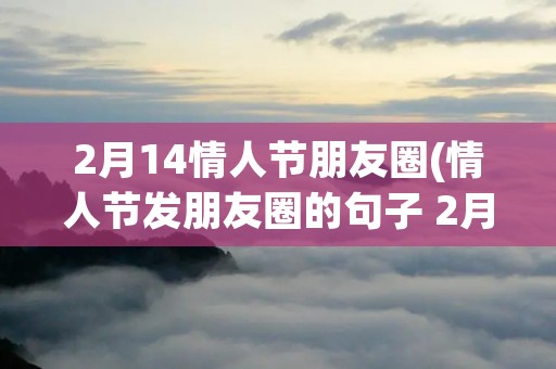 2月14情人节朋友圈(情人节发朋友圈的句子 2月14日表白的说说) 2月14情人节朋友圈(情人节发朋友圈的句子 2月14日表白的说说)