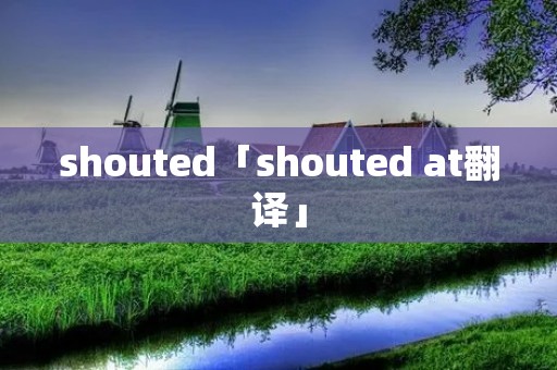 shouted「shouted at翻译」