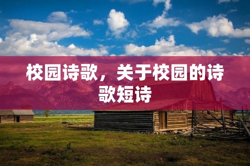 校园诗歌，关于校园的诗歌短诗