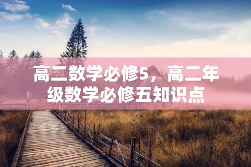高二数学必修5，高二年级数学必修五知识点