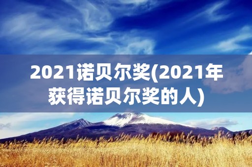 2021诺贝尔奖(2021年获得诺贝尔奖的人)