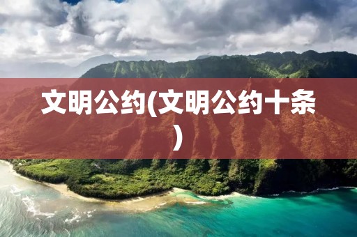 文明公约(文明公约十条)