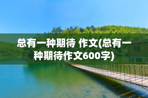 总有一种期待 作文(总有一种期待作文600字) 总有一种期待 作文(总有一种期待作文600字)