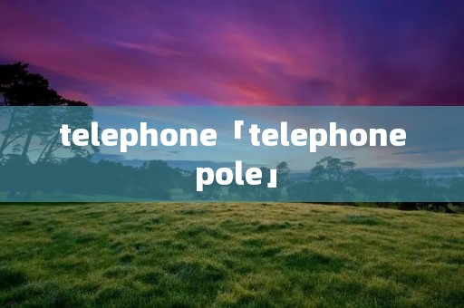 telephone「telephone pole」
