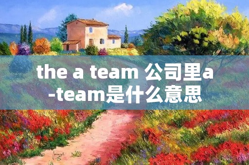 the a team 公司里a-team是什么意思 the a team 公司里a-team是什么意思