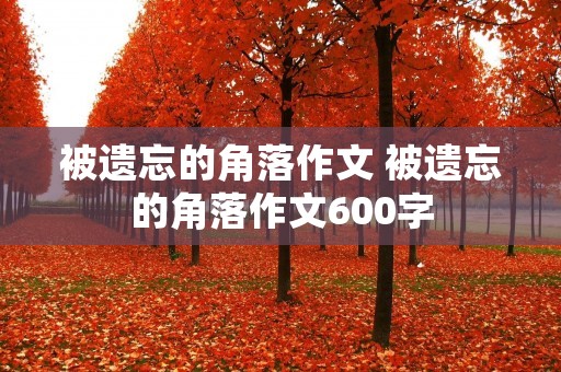 被遗忘的角落作文 被遗忘的角落作文600字