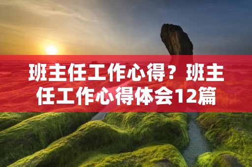 班主任工作心得？班主任工作心得体会12篇
