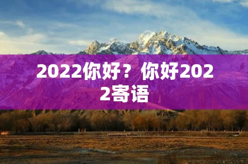 2022你好？你好2022寄语