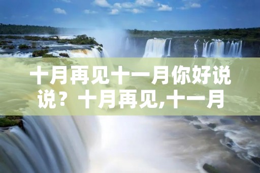 十月再见十一月你好说说？十月再见,十一月你好唯美说说文案