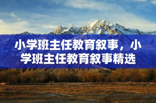 小学班主任教育叙事，小学班主任教育叙事精选范文