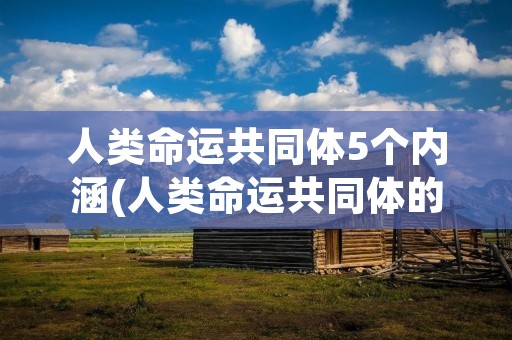 人类命运共同体5个内涵(人类命运共同体的内涵)