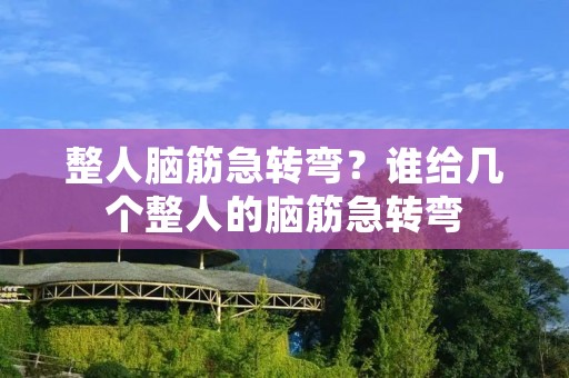 整人脑筋急转弯?谁给几个整人的脑筋急转弯