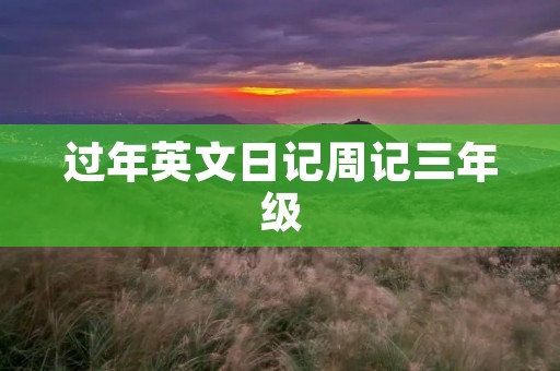 过年英文日记周记三年级