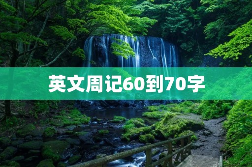英文周记60到70字