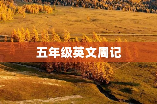 五年级英文周记