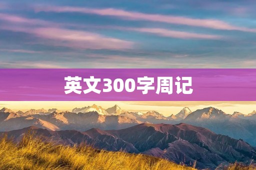 英文300字周记