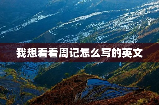 我想看看周记怎么写的英文