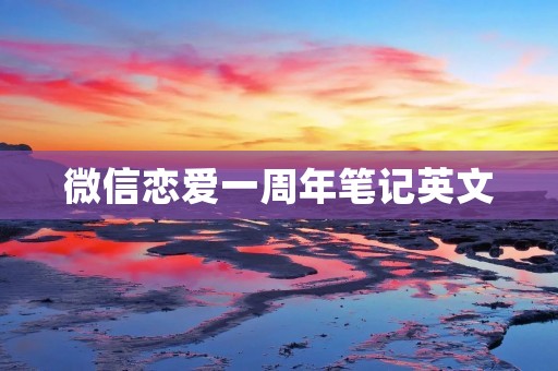 微信恋爱一周年笔记英文