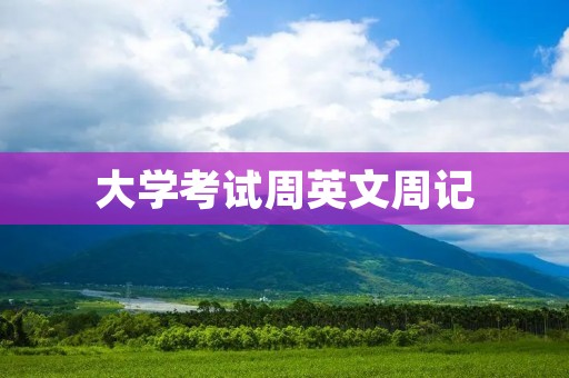 大学考试周英文周记