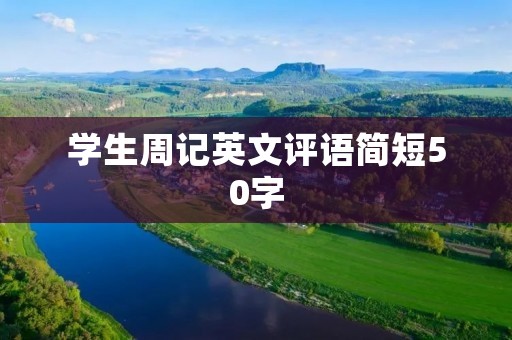 学生周记英文评语简短50字