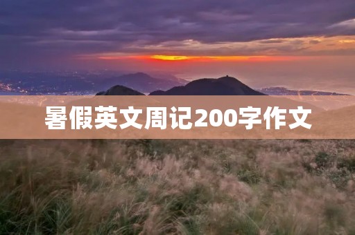 暑假英文周记200字作文