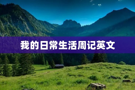 我的日常生活周记英文