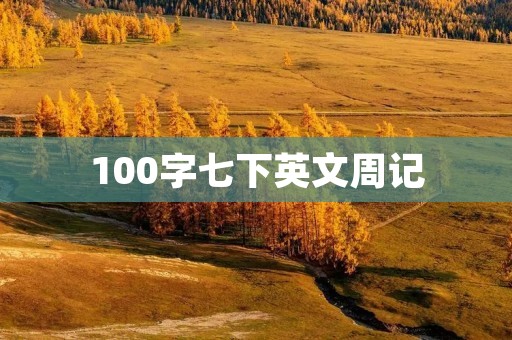 100字七下英文周记