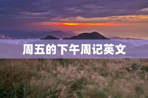 周五的下午周记英文
