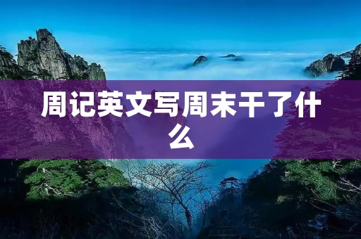 周记英文写周末干了什么