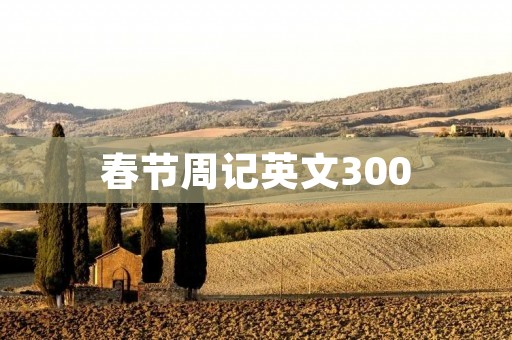 春节周记英文300